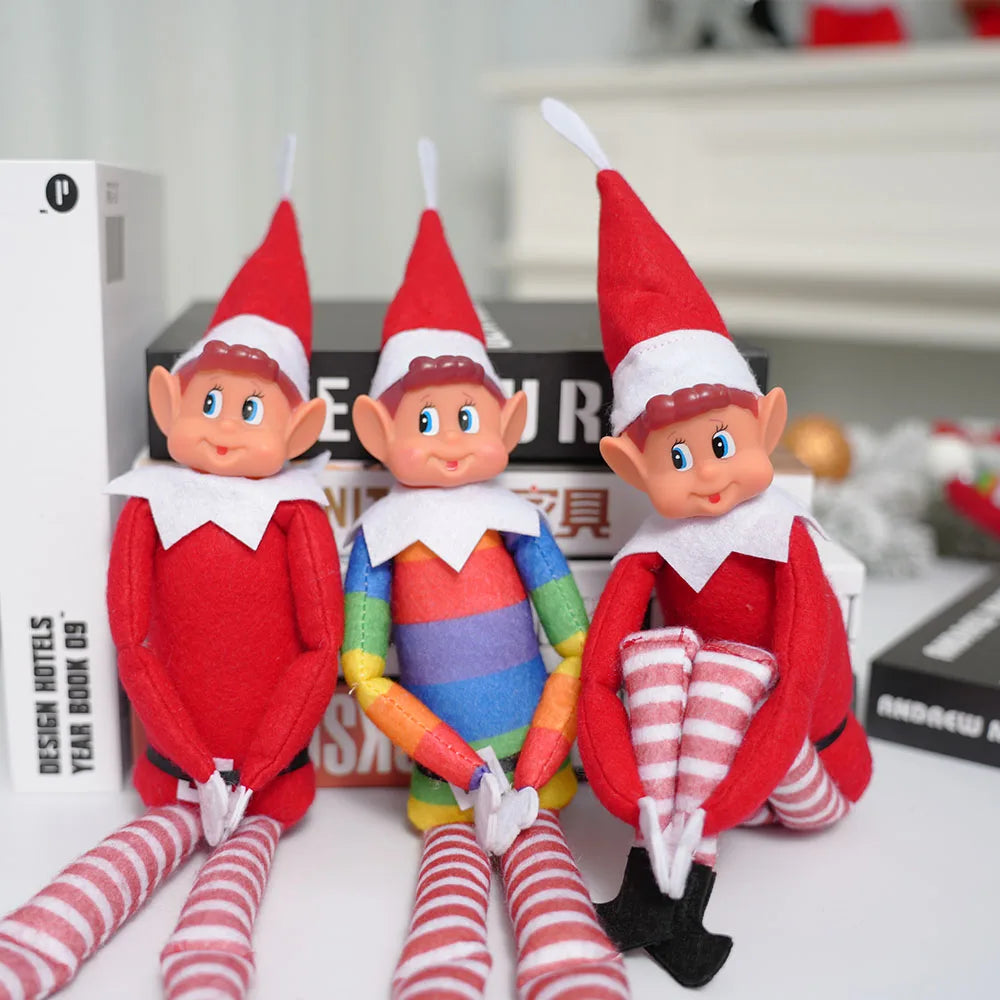 42cm Christmas Elf Behaving Behavin Badly Plush Toy Novelty Long Bendy Naughty Boy Elf on The Shelf Christmas Elves Doll